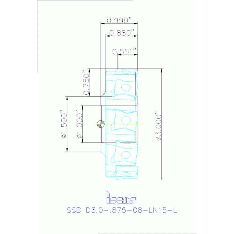 SSB D3.0-.875-08-LN15-L