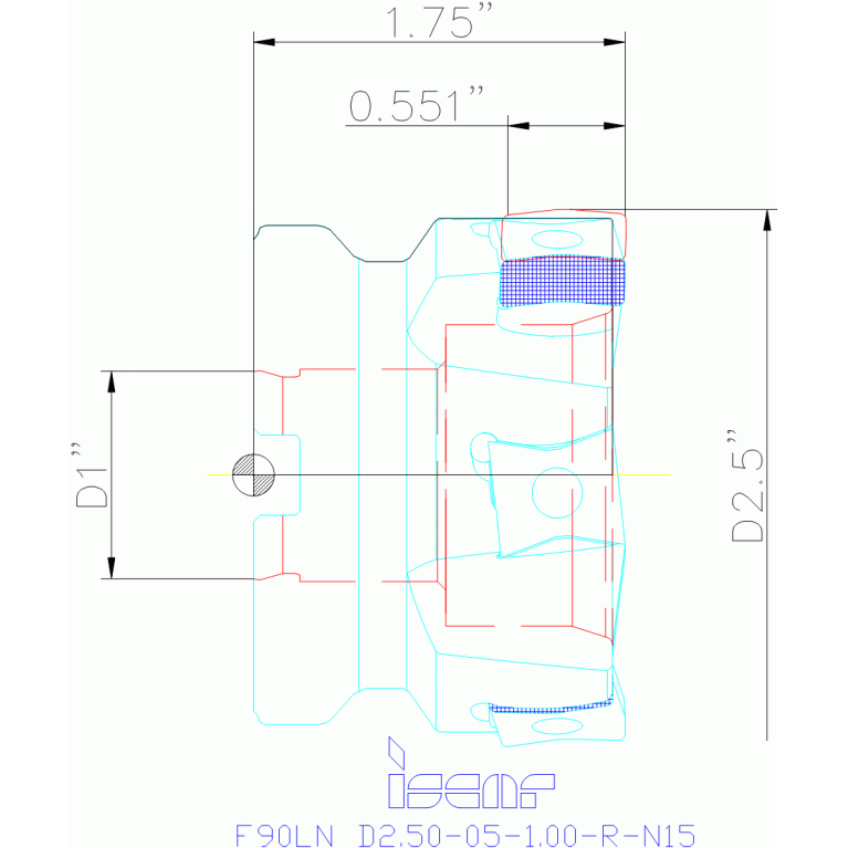 F90LN D2.50-05-1.00-R-N15