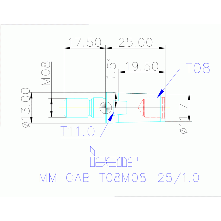 MM CAB T08M08-25/1.0