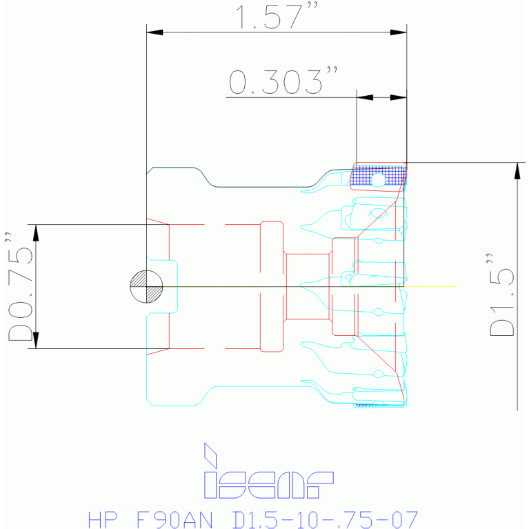 HP F90AN D1.5-10-.75-07