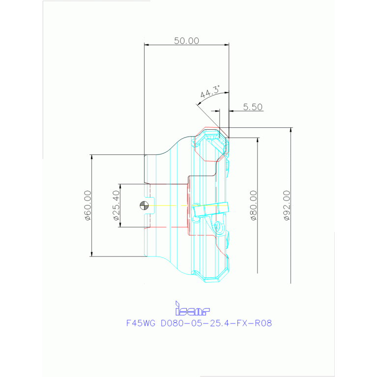 F45WG D080-05-25.4-FX-R08