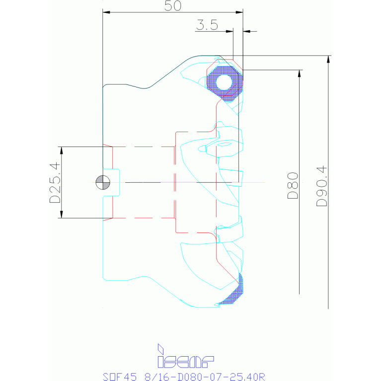 SOF45 8/16-D080-07-25.40R