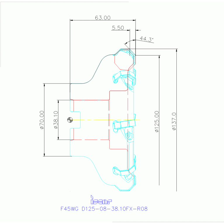 F45WG D125-08-38.10FX-R08