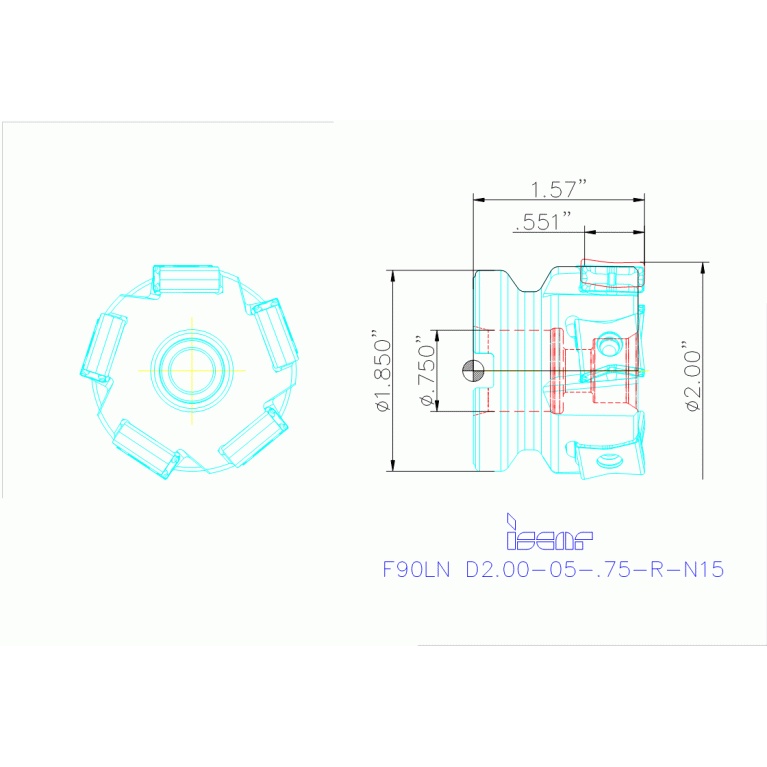 F90LN D2.00-05-.75-R-N15