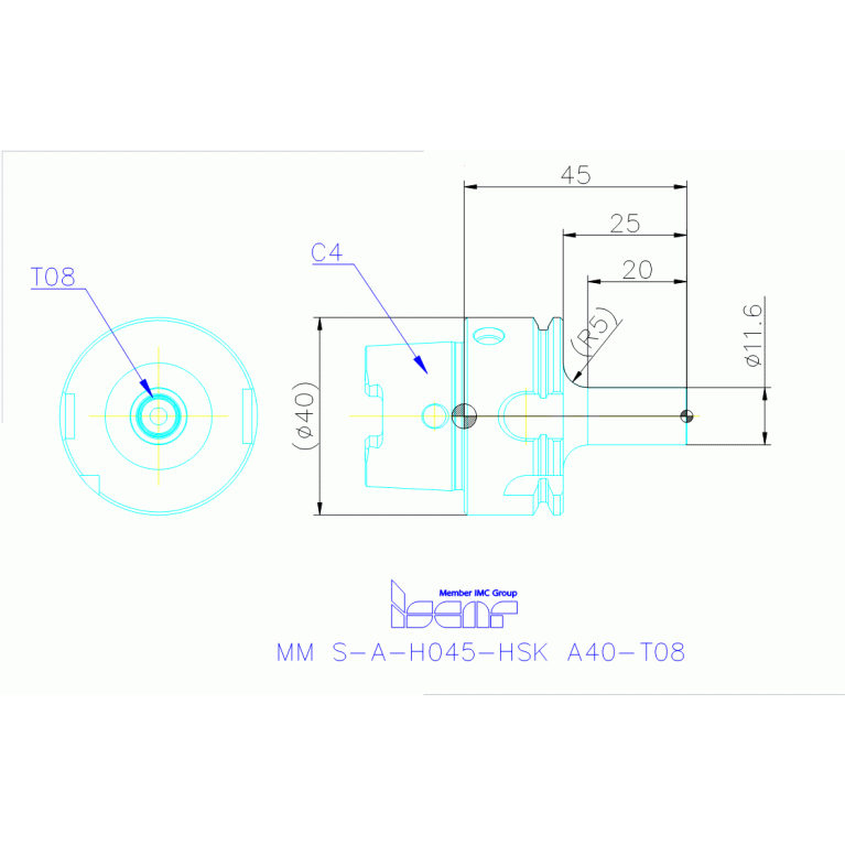 MM S-A-H045-HSK A40-T08