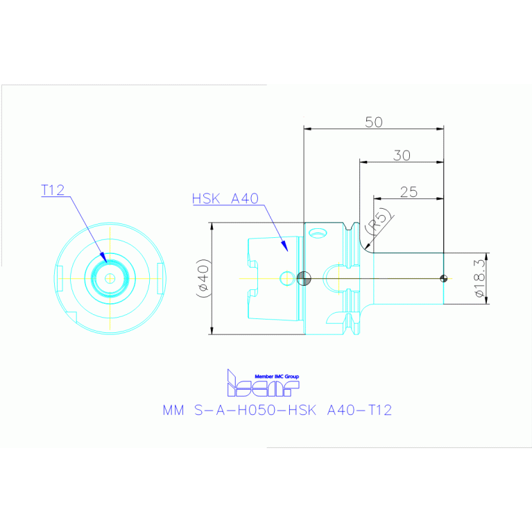 MM S-A-H050-HSK A40-T12
