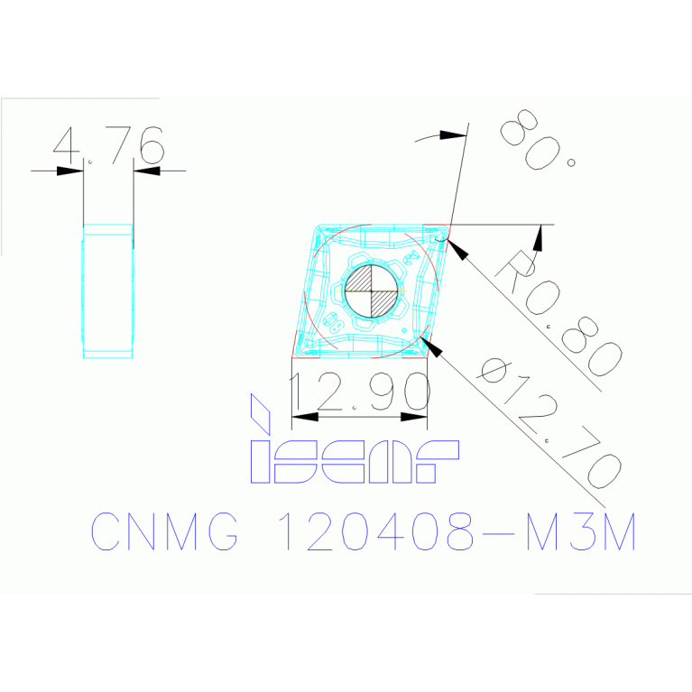 CNMG 120408-M3M IC830