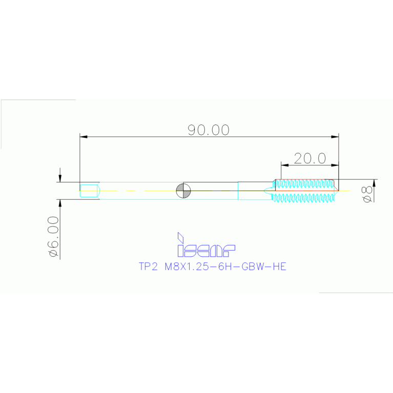 TP2 M8X1.25-6H-GBW-HE