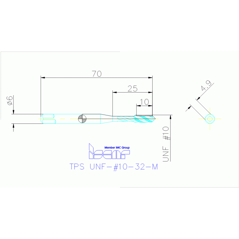 TPS UNF-#10-32-M HE