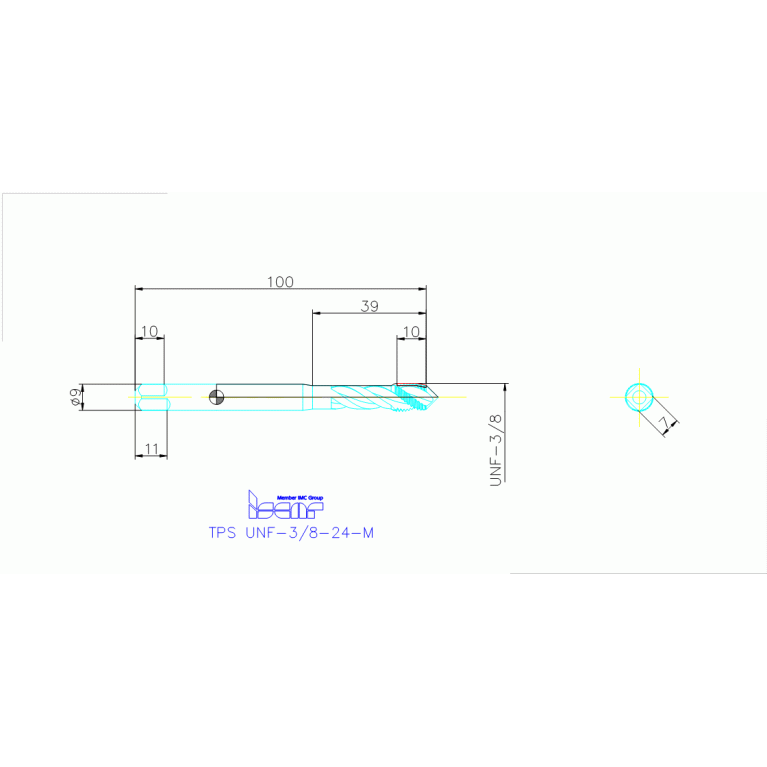 TPS UNF-3/8-24-M HE