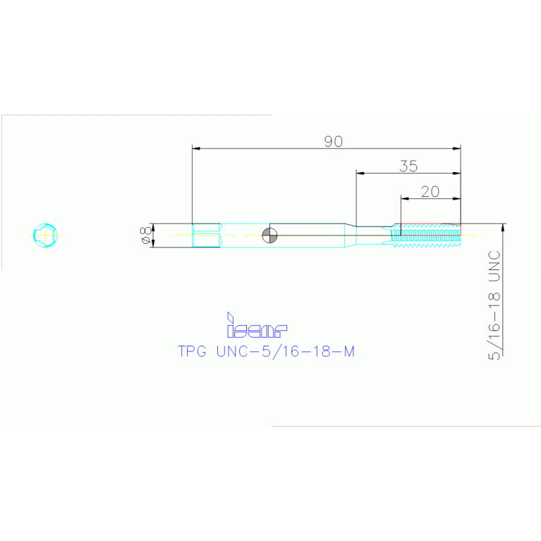 TPG UNC-5/16-18-M HEST