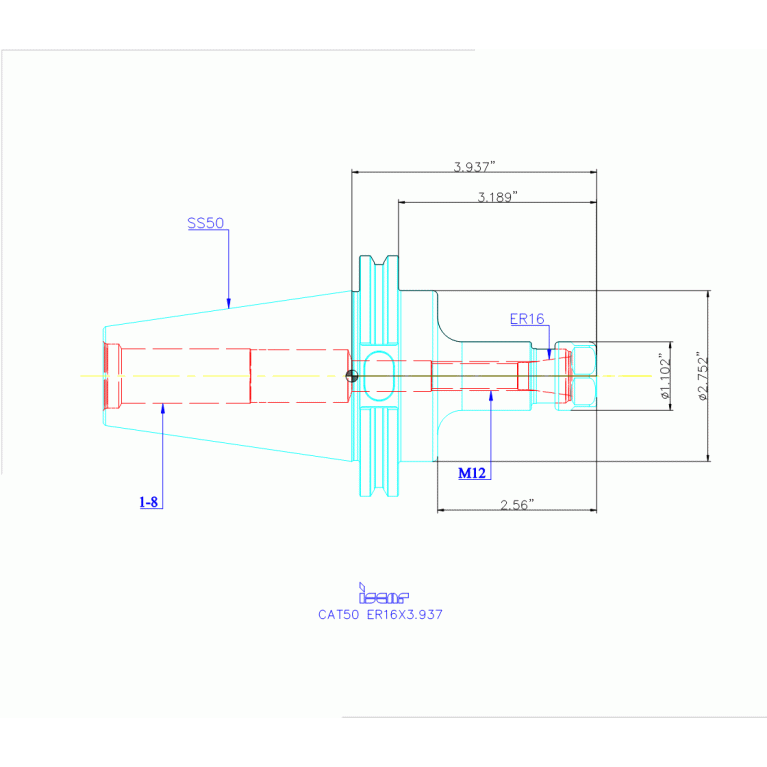 CAT50 ER16X3.937