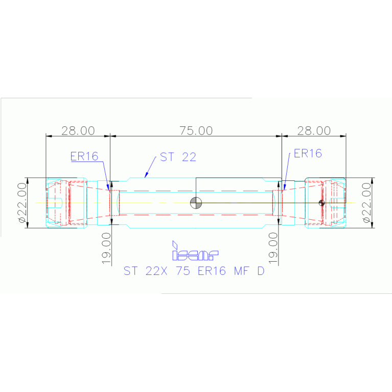 ST 22X 75 ER16 MF D
