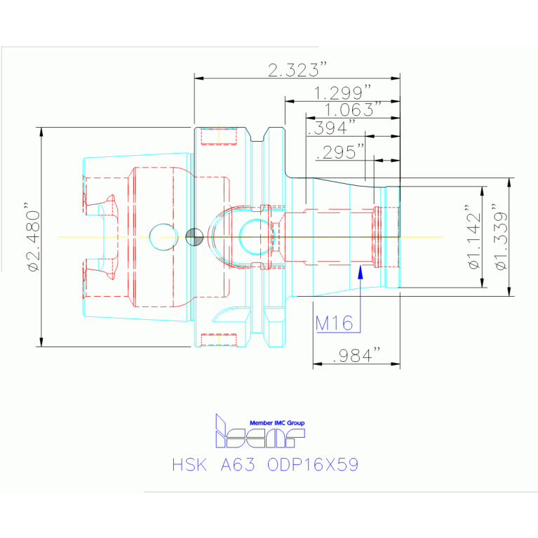 HSK A63 ODP16X59