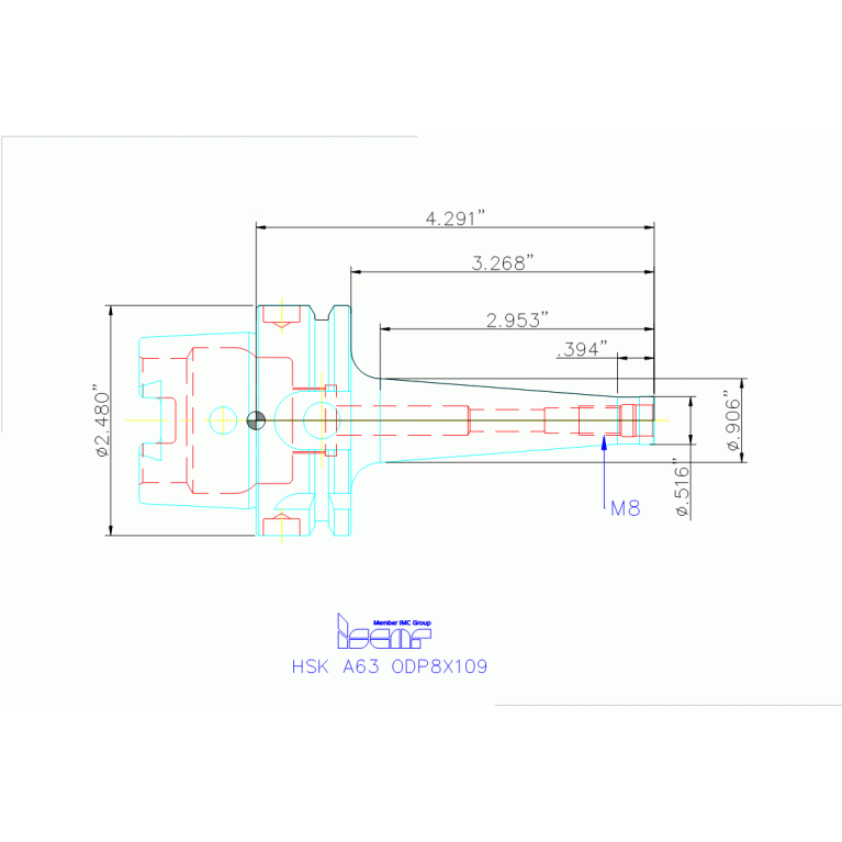 HSK A63 ODP8X109