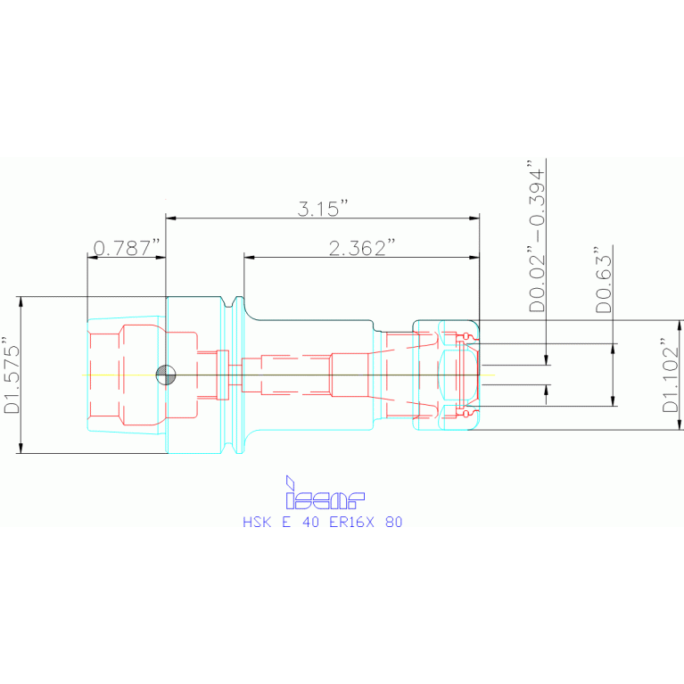 HSK E40 ER16X80