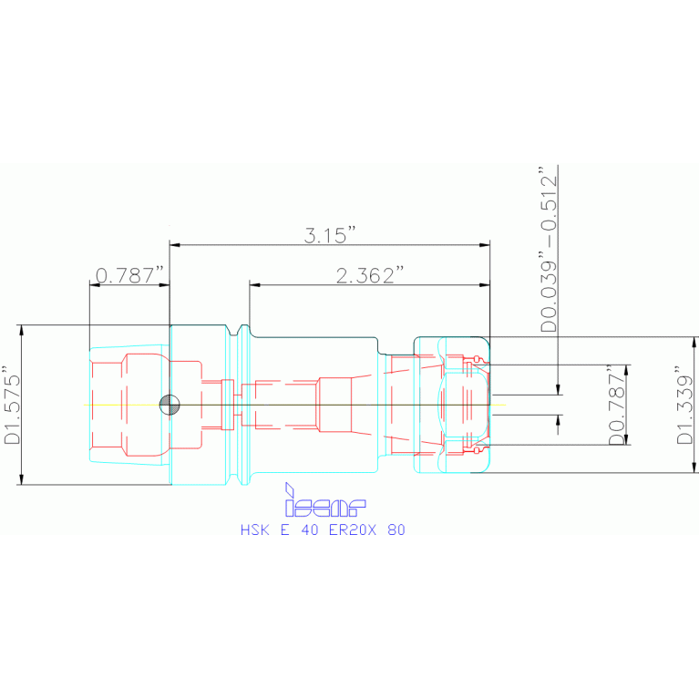 HSK E40 ER20X80