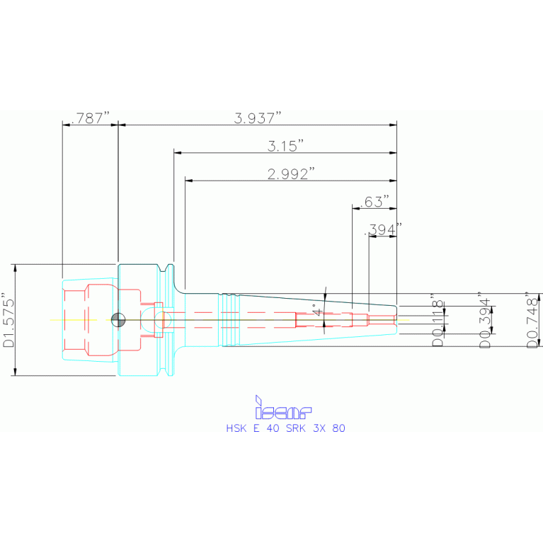 HSK E40 SRK3X80
