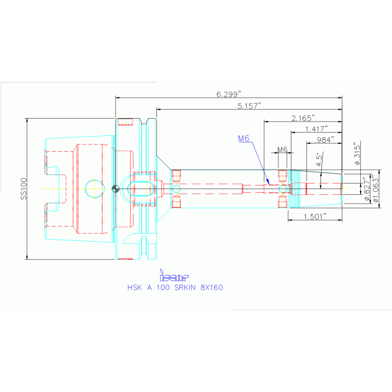 HSK A100 SRKIN8X160