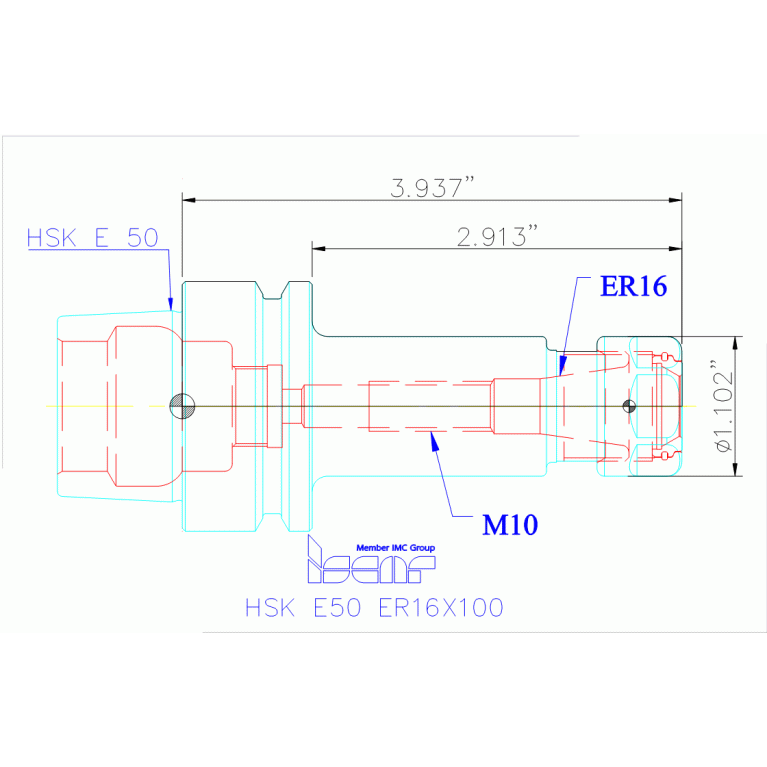 HSK E50 ER16X100