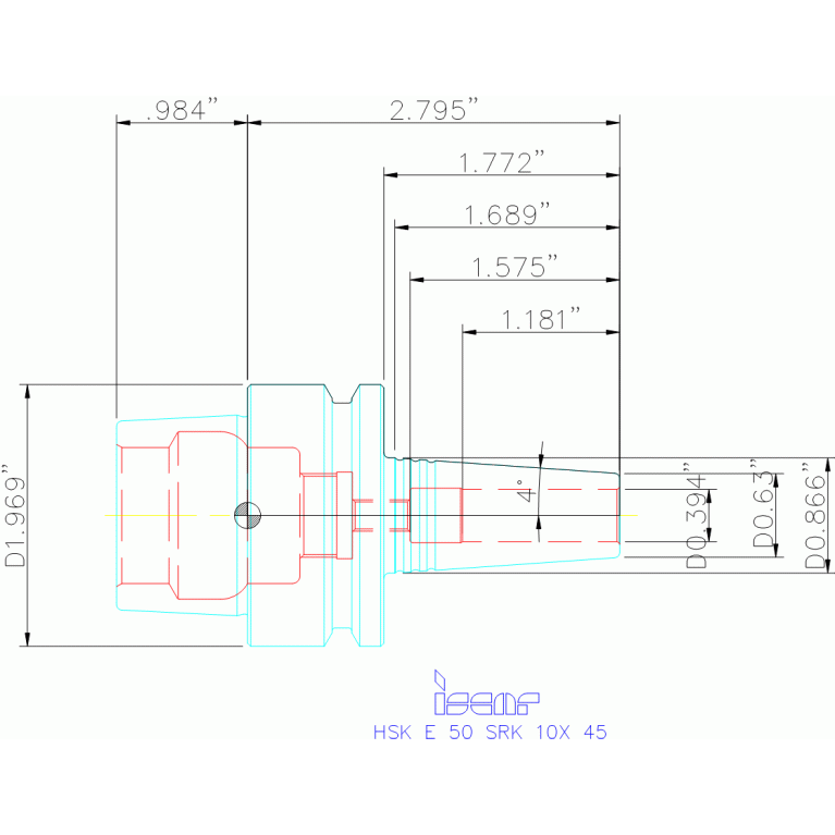 HSK E50 SRK10X45