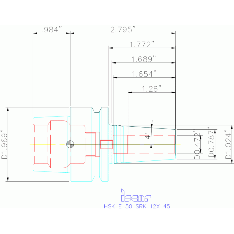 HSK E50 SRK12X45