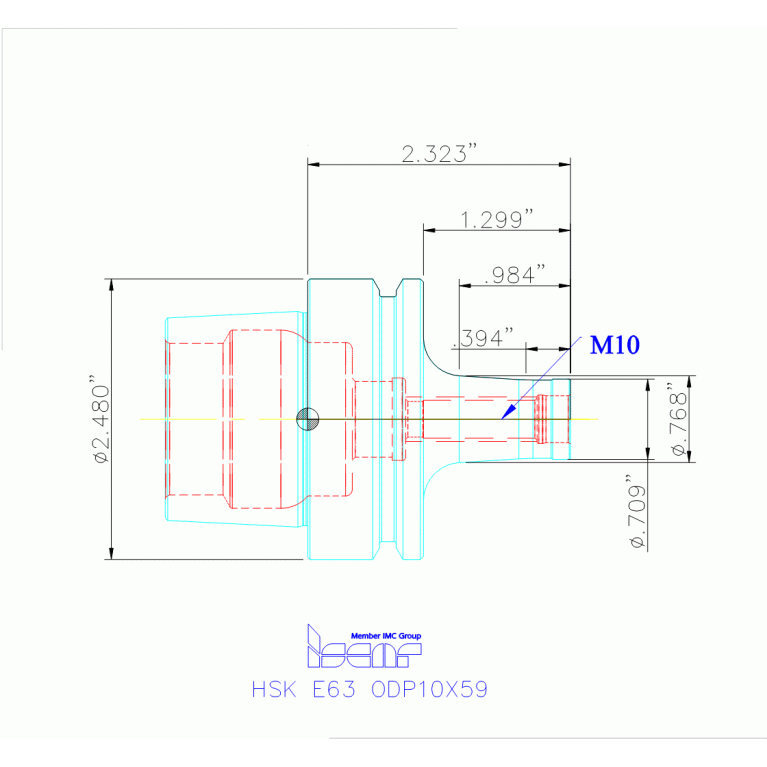 HSK E63 ODP10X59