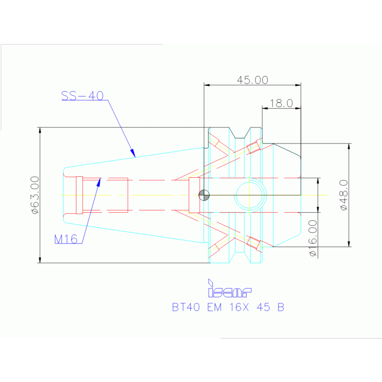 BT40 EM 16X 45 B