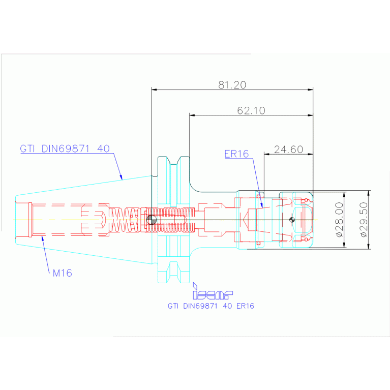 GTI DIN69871 40 ER16