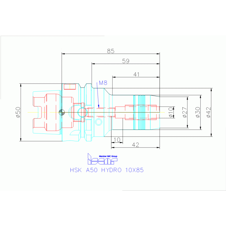 HSK A50 HYDRO 10X85