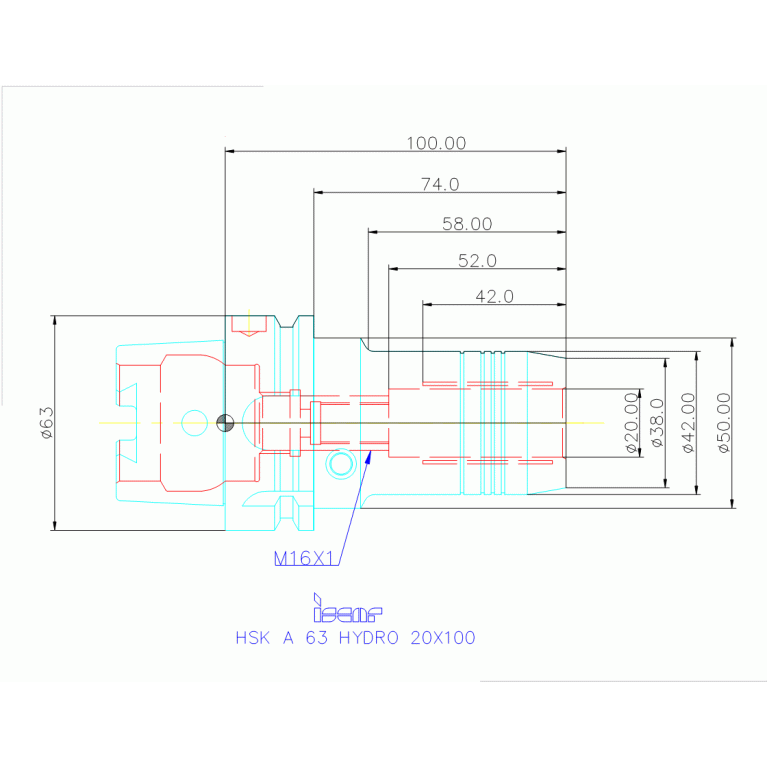 HSK A63 HYDRO 20X100
