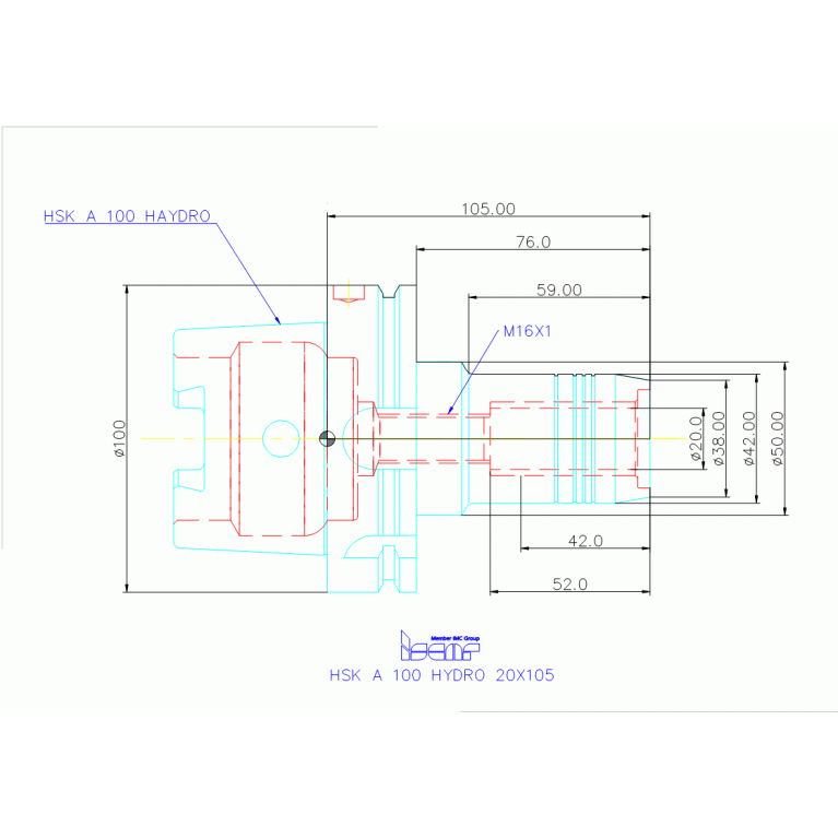 HSK A100 HYDRO 20X105