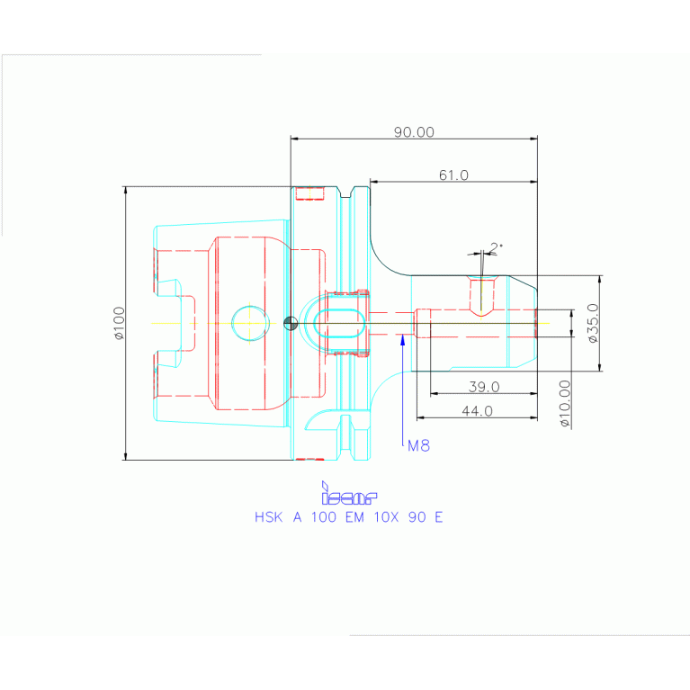 HSK A 100 EM 10X 90 E