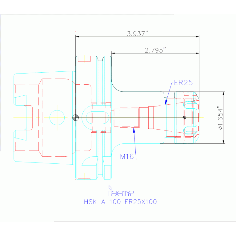 HSK A100 ER25X100