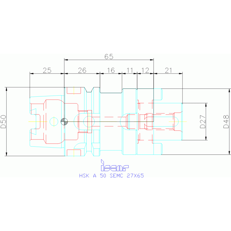 HSK A 50 SEMC 27X65