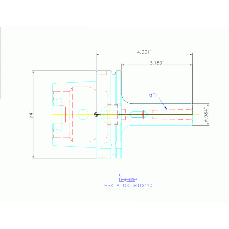 HSK A100 MT1X110