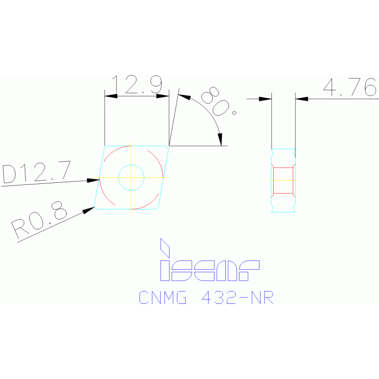 CNMG 120408-NR IC9350