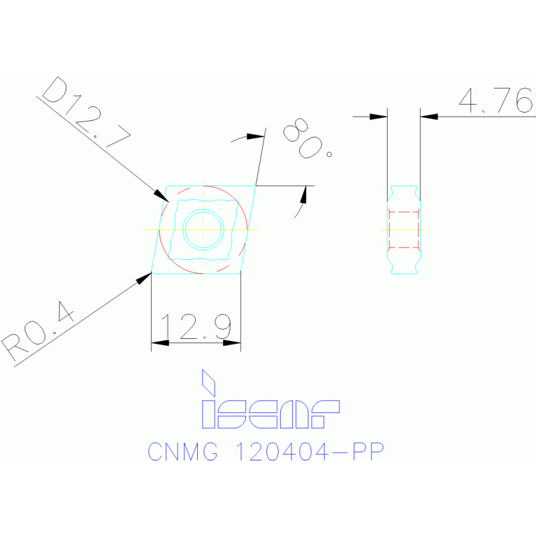 CNMG 120404-PP IC9250