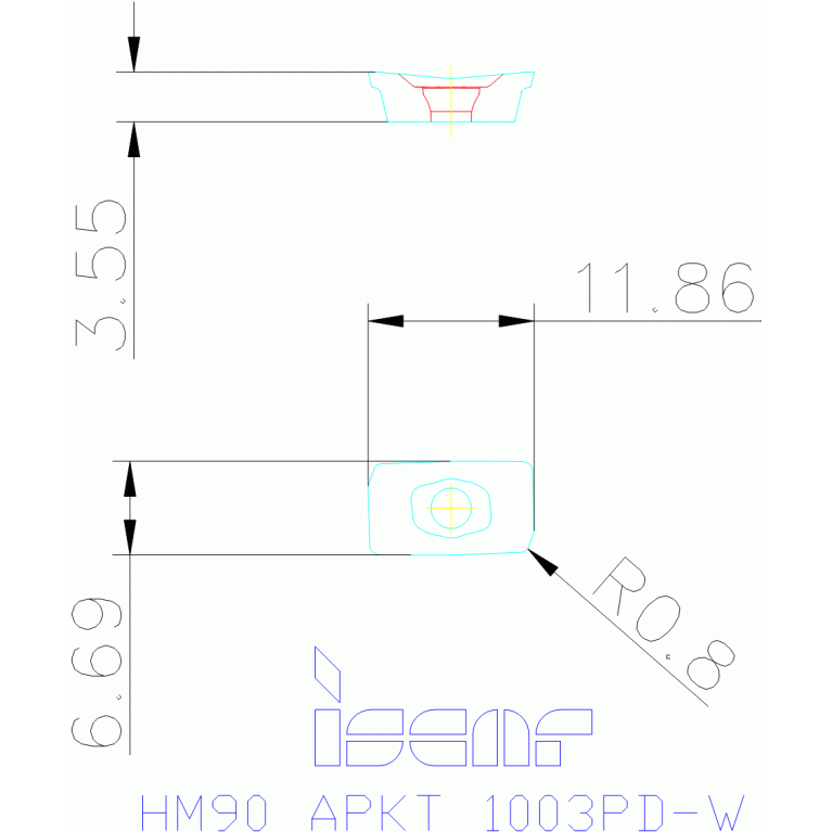 HM90 APKT 1003PD-W IC908