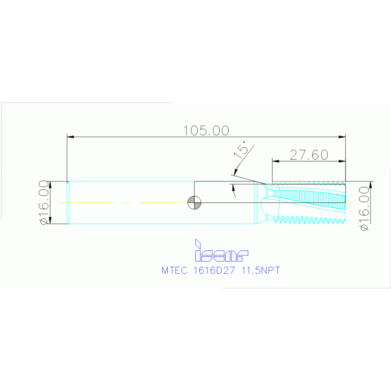 MTEC 1616D27 11.5NPT IC908