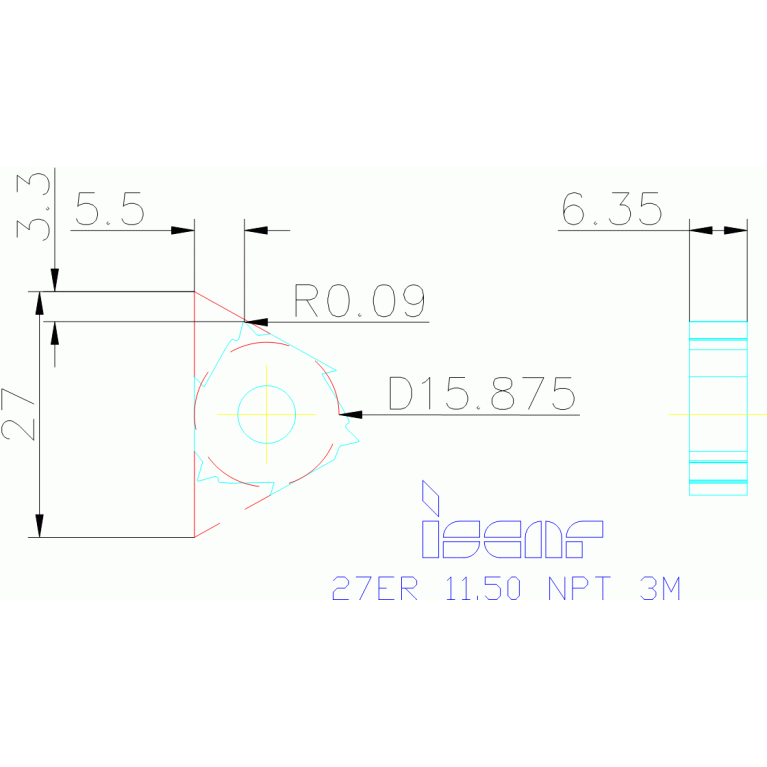 27ER 11.5 NPT 3M IC908