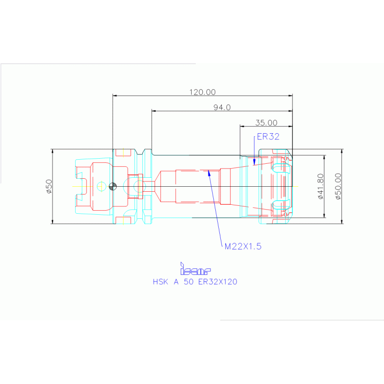 HSK A 50 ER32X120