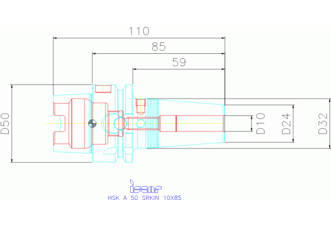 HSK A 50 SRKIN 10X85