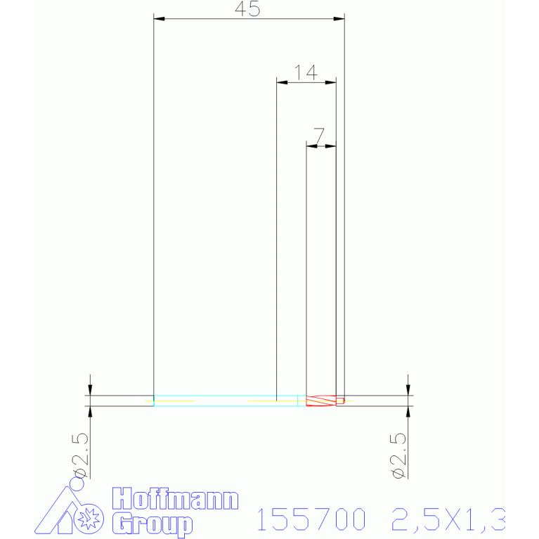 155700 2,5X1,3