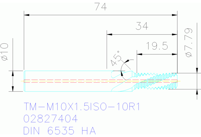 TM-M10X1.5ISO-10R1