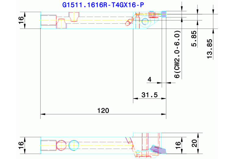 G1511.1616R-T4GX16-P