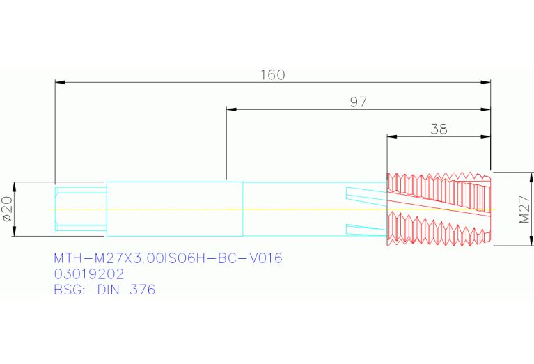 MTH-M27X3.00ISO6H-BC-V016