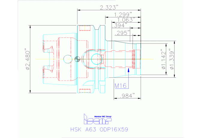 HSK A63 ODP16X59