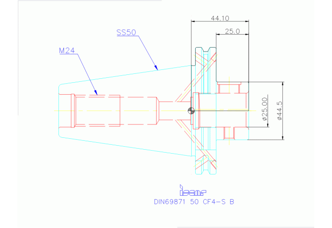 DIN69871 50 CF4-S B