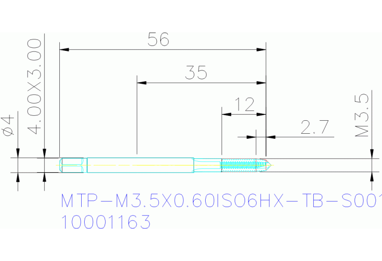 MTP-M3.5X0.60ISO6HX-TB-S001